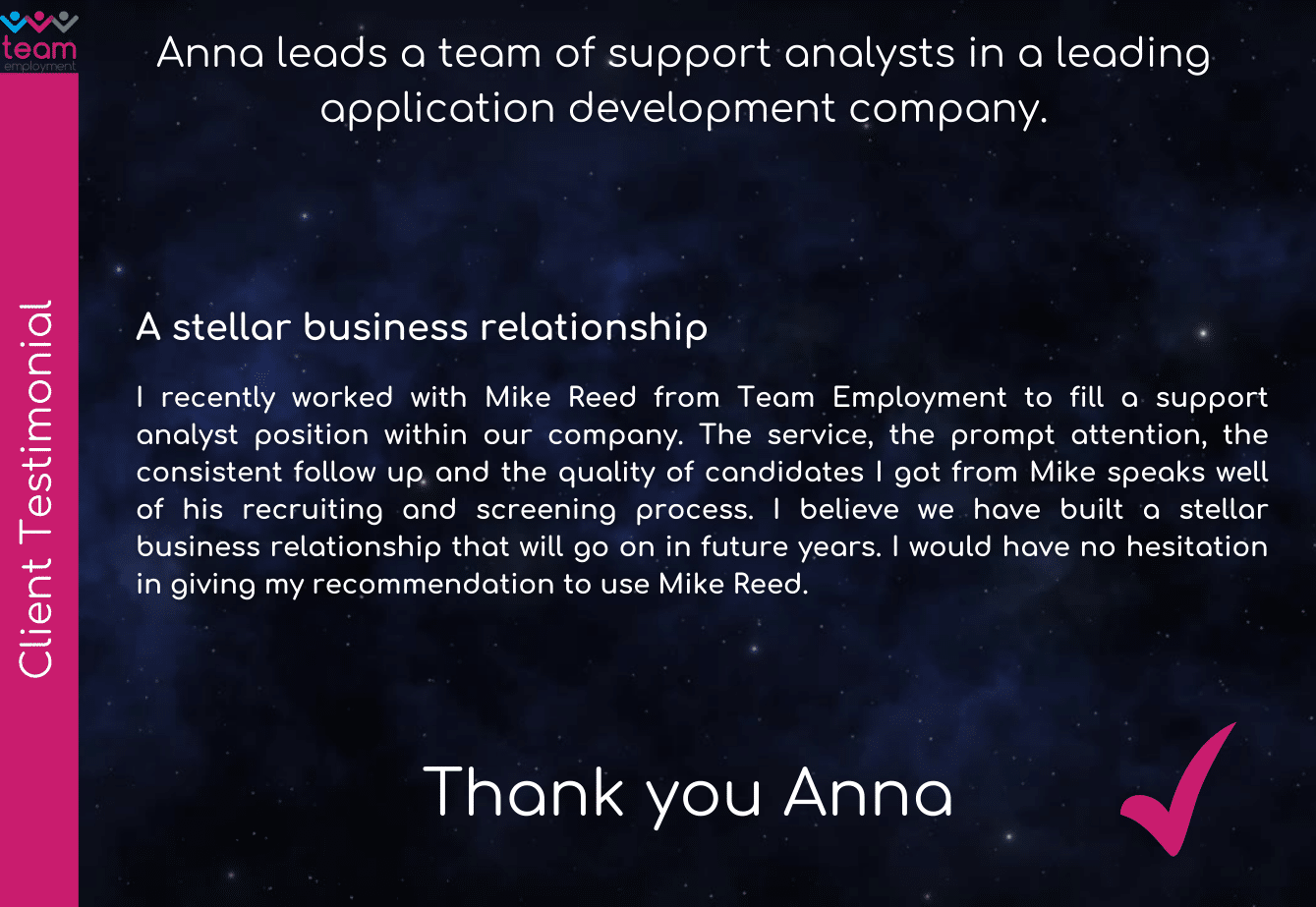 Client Testimonial from Anna